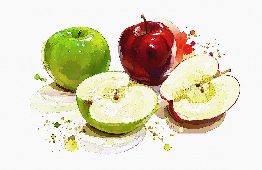The Apple focus Digital Art by Don Kuing
