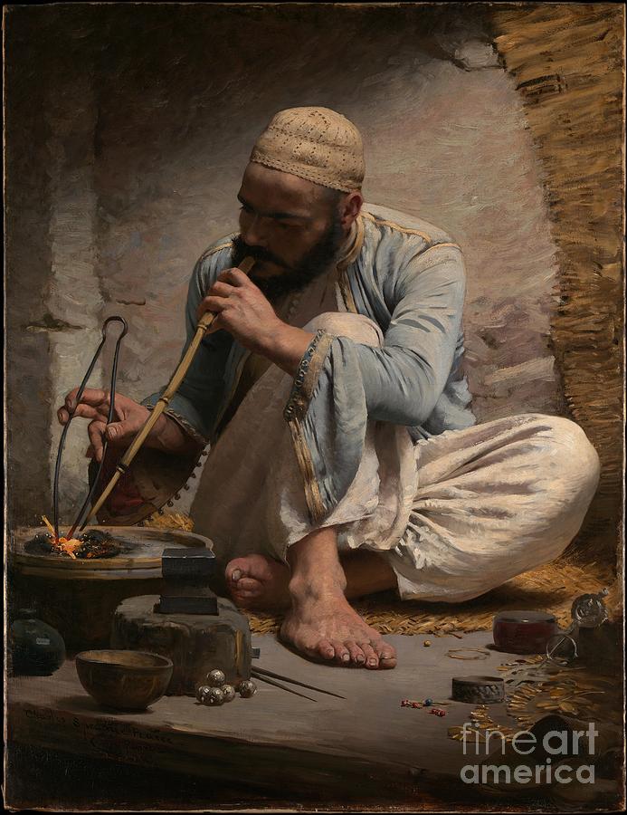 The Arab Jeweler Painting by Celestial Images