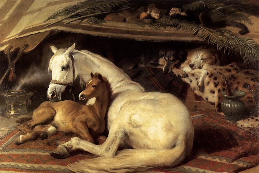 The Arab Tent Painting by Edwin Henry Landseer