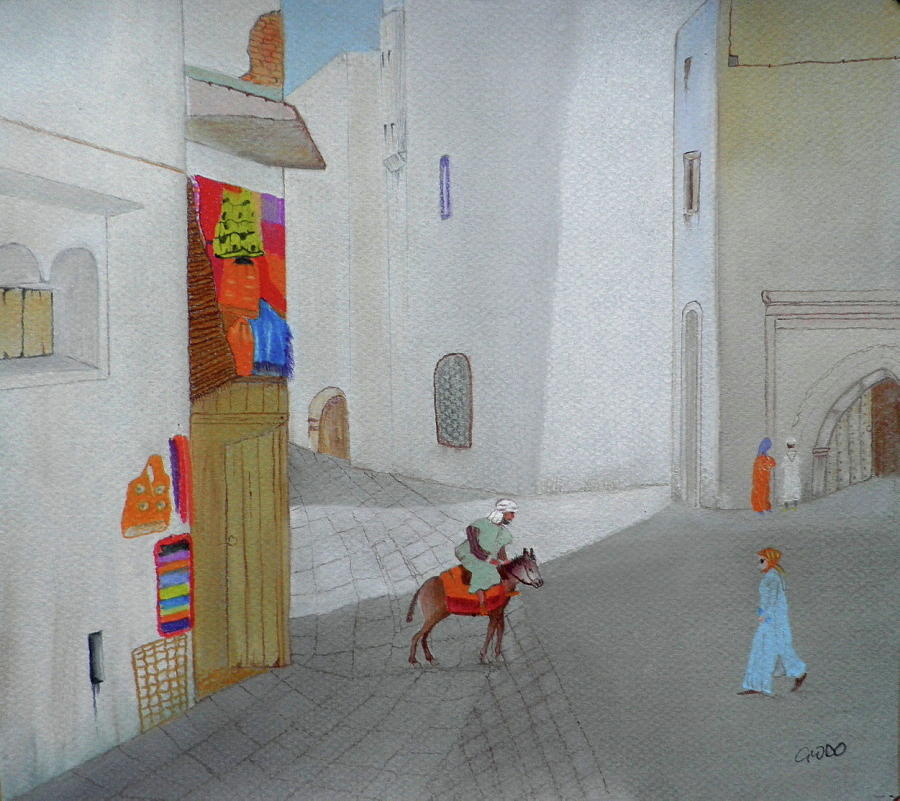 The Arabian Market Pastel by Gordon Ogilvie