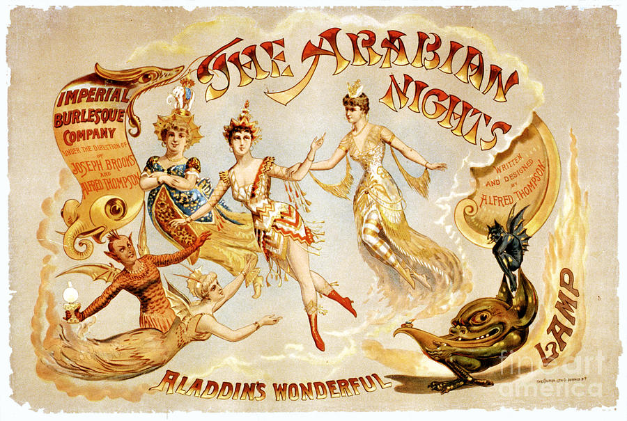 Vintage Digital Art - The Arabian Nights Burlesque by Vintage Treasure