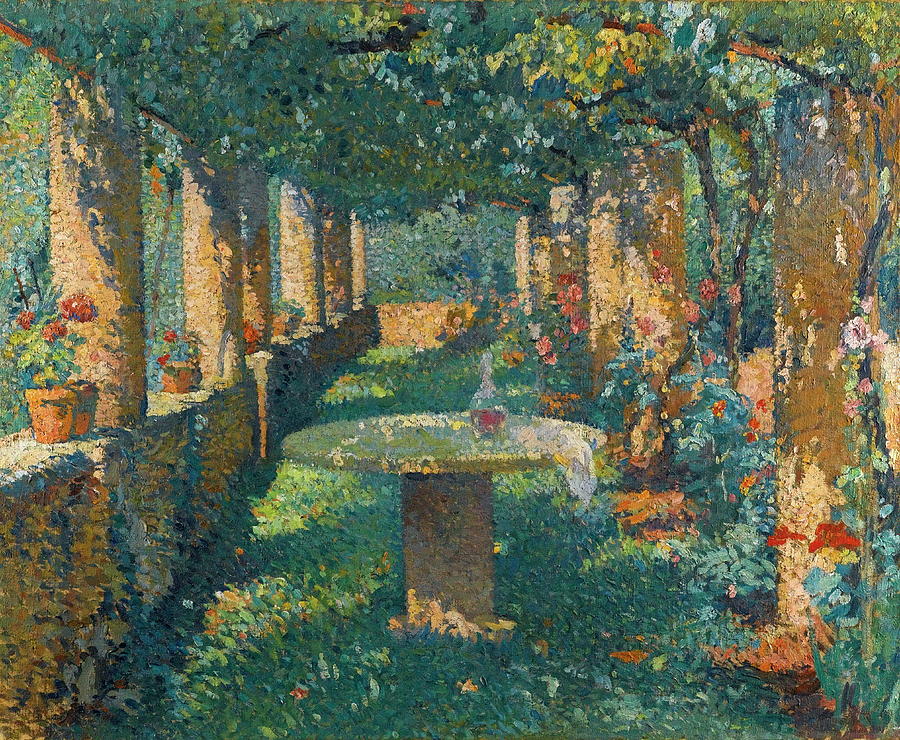 The Arbour At Marquayrol In Summer, Preparing For Meal, 1935 Painting ...