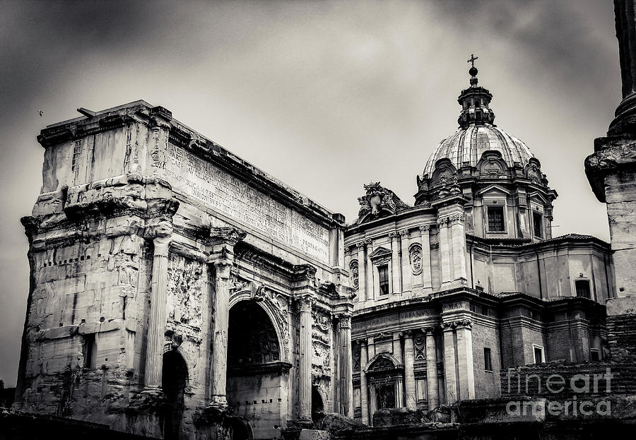 The Arch and the Dome, Roman Forum Photograph by Marina McLain
