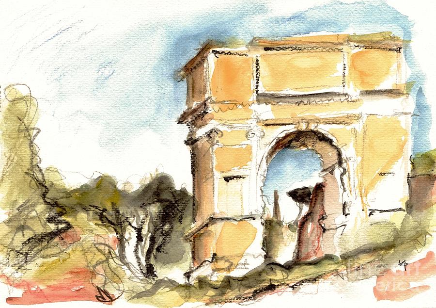 The Arch of Titus Painting by Karina Plachetka