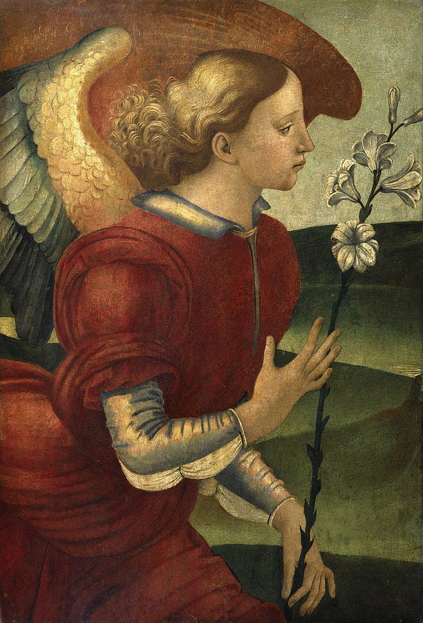 Vintage Painting - The Archangel Gabriel by Luca Signorelli