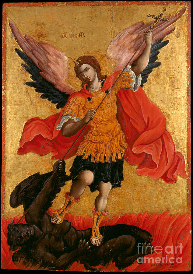 The archangel Michael Painting by Celestial Images