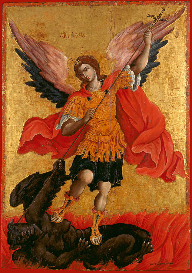 The Archangel Michael Painting by Theodoros Poulakis
