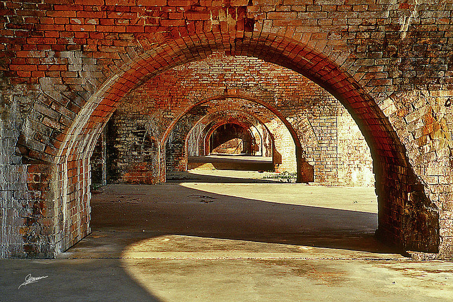 Architecture Photograph - The Arches of Fort Pickens II by Phil Jensen