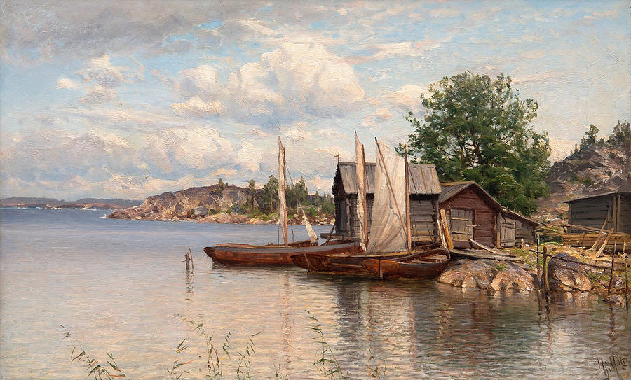 The Archipelago Painting by Hjalmar Munsterhjelm