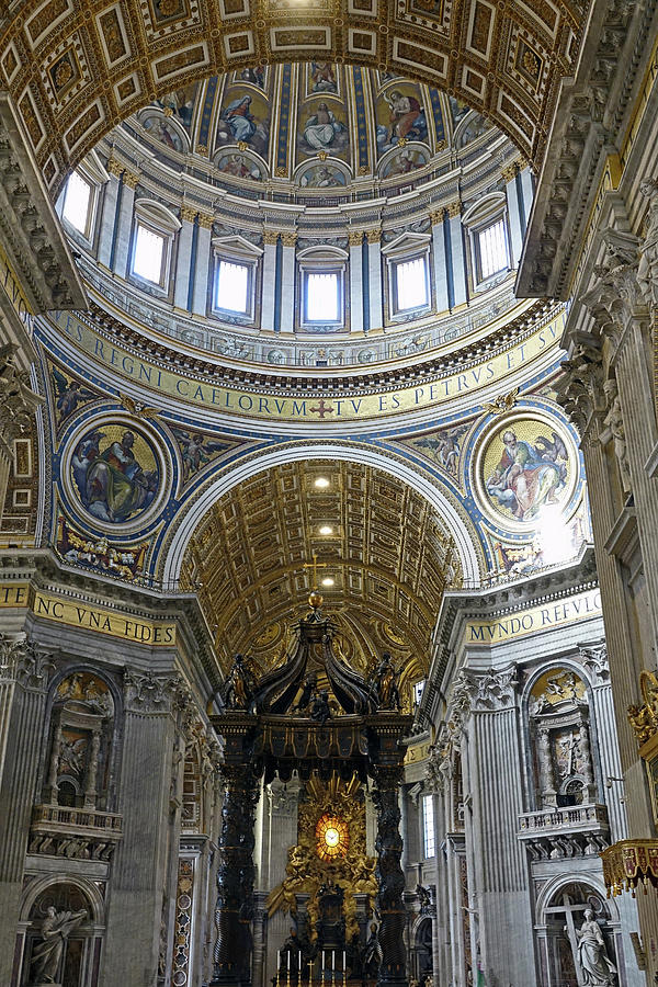 The Architectural Artistry Within St. Peters Basilica At Vactican City Photograph by Rick Rosenshein