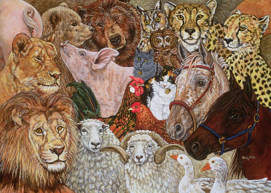 Lion Painting - The Ark Spread by Ditz