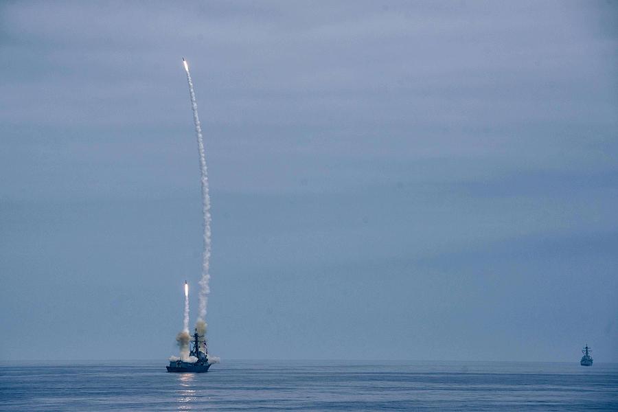 The Arleigh Burke-class guided-missile destroyer USS Sampson DDG 102 ...