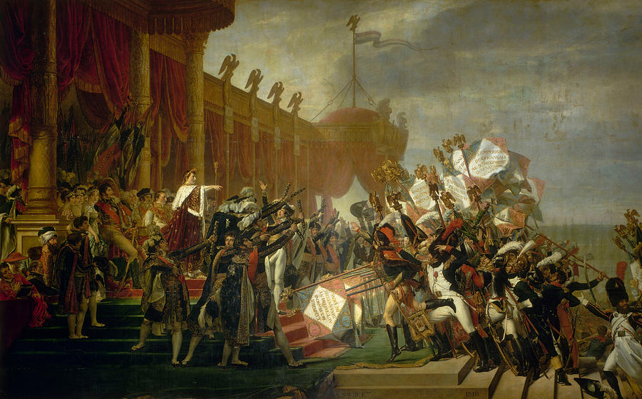 The Army takes an Oath to the Emperor after the Distribution of Eagles, 5 December 1804 Painting by Jacques-Louis David