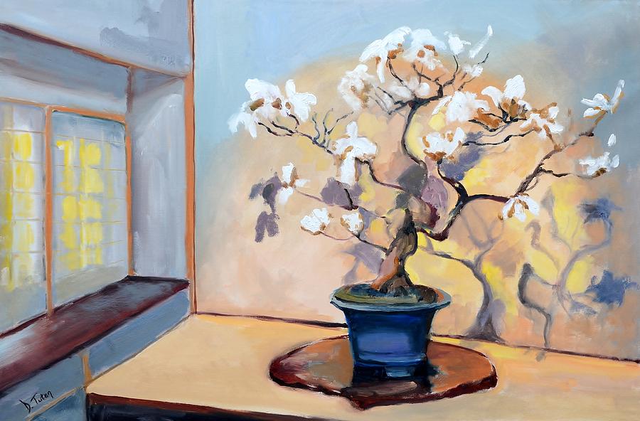The Art of Bonsai - Bonsai Tree Painting by Donna Tuten