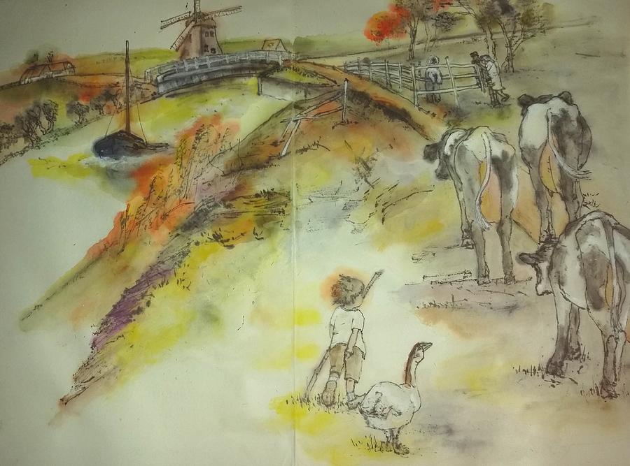 The Art Of Farming Album Painting by Debbi Saccomanno Chan