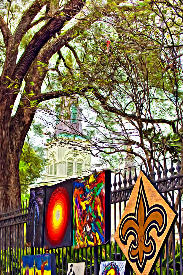 New Orleans Photograph - The Art of Jackson Square - Paint by Steve Harrington