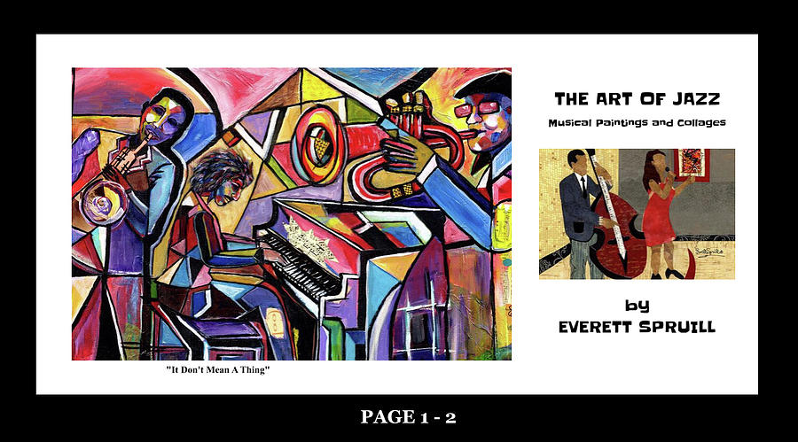 The Art of Jazz Coffee Table Book- page 1 - 2 Mixed Media by Everett Spruill