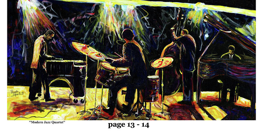 The Art of Jazz Coffee Table Book- page 13 - 14 Mixed Media by Everett Spruill