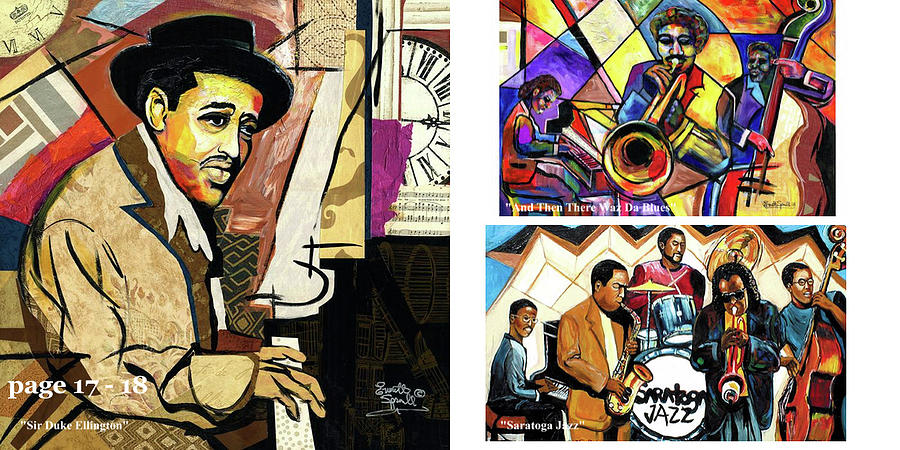 The Art of Jazz - Coffee Table Bookpage 17 - 18 Mixed Media by Everett Spruill