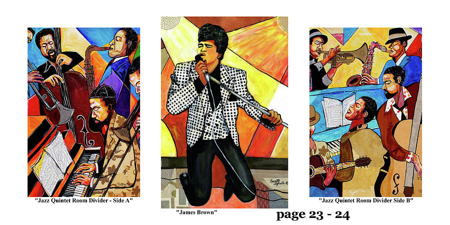 The Art of Jazz Coffee Table Book- page 23 - 24 Mixed Media by Everett Spruill