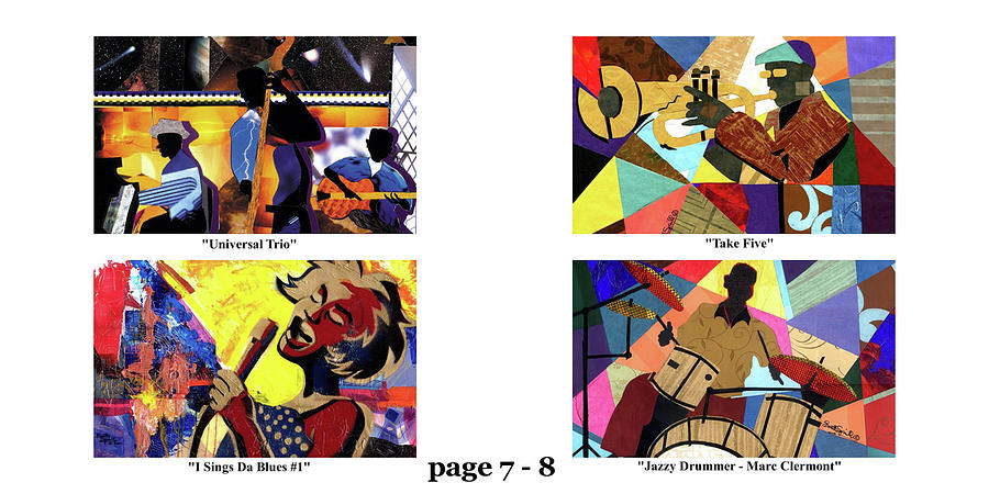 The Art of Jazz Coffee Table Book- page 7 - 8 Mixed Media by Everett Spruill