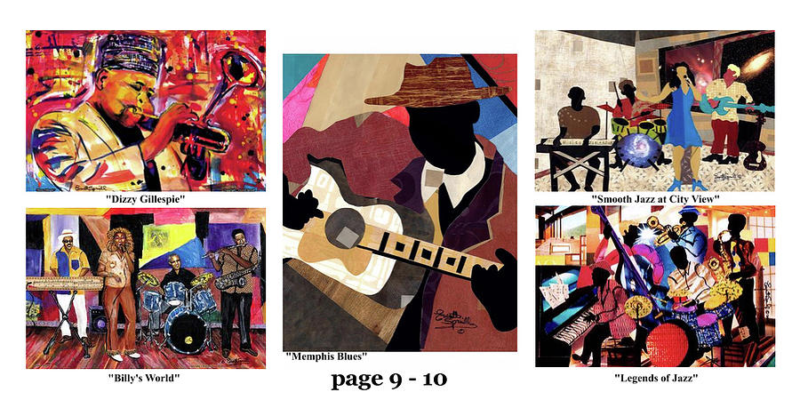 The Art of Jazz Coffee Table Book- page 9 - 10 Mixed Media by Everett Spruill
