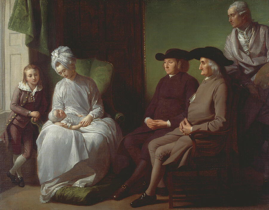 The Artist and His Family, from circa 1772 Painting by Benjamin West