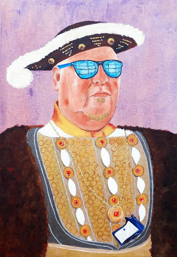 Henry Viii Painting - The Artist As Henry the VIIIth by Kevin Callahan