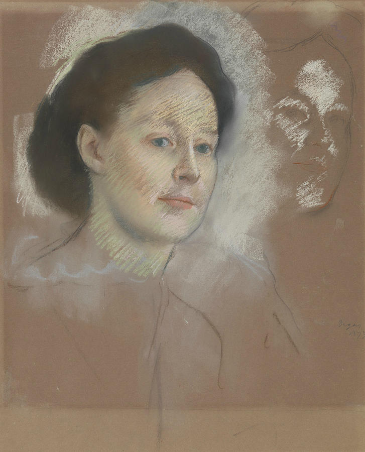 The Artists Cousin, Probably Mrs. William Bell Pastel by Edgar Degas