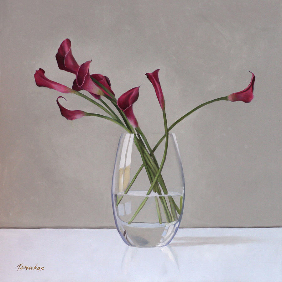 Calla Painting - The Artists Life by Linda Tenukas