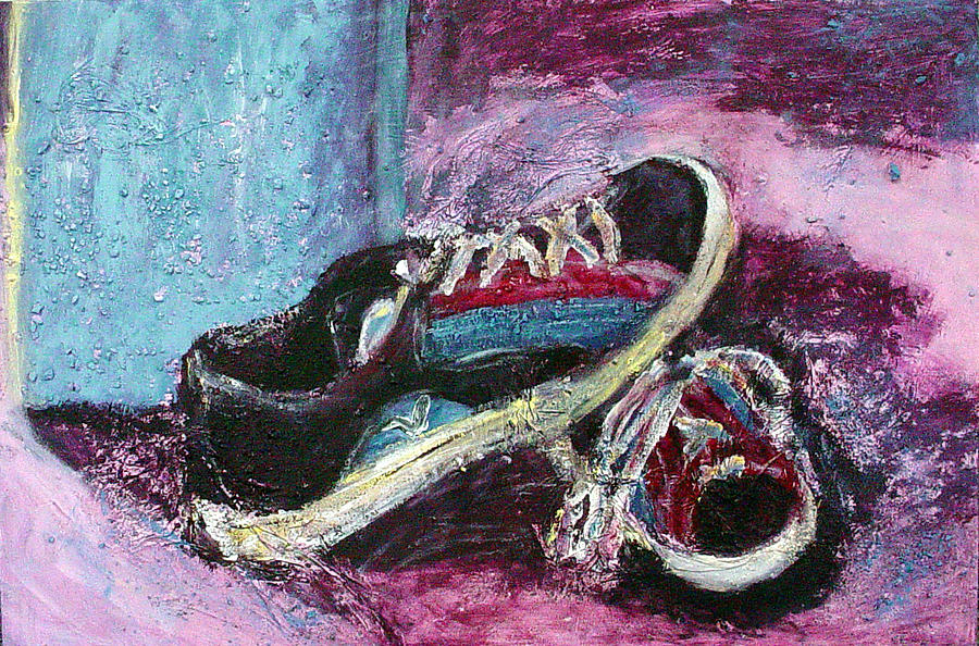 Artists Shoes Painting by Sarah Crumpler