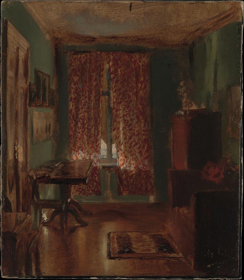 The Artists Sitting Room in Ritterstrasse Painting by Adolph Menzel