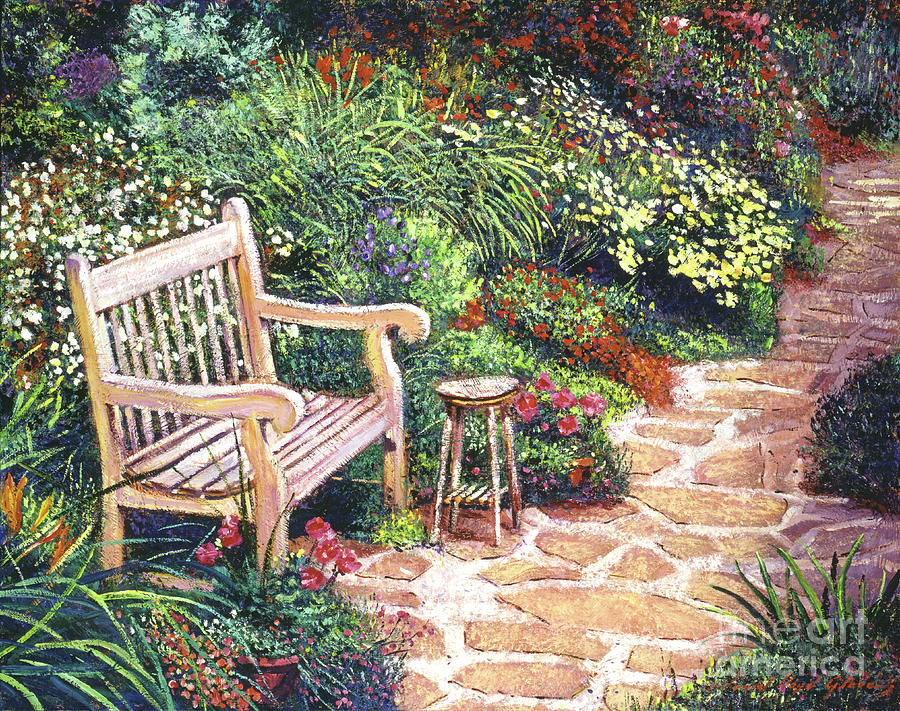 The Artists Sunbench Painting by David Lloyd Glover