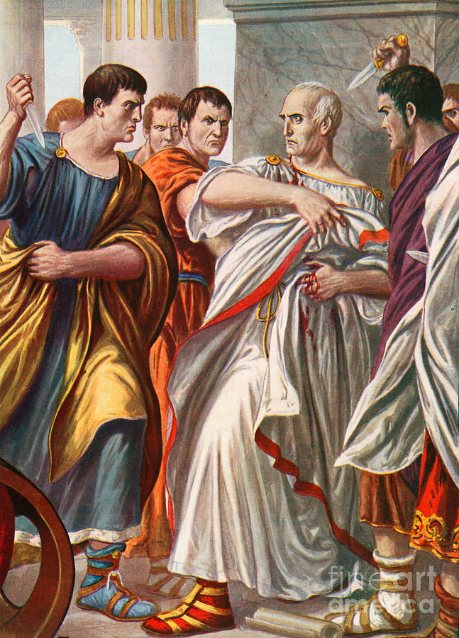 Julius Caesar Painting - The assassination of Julius Caesar by Tancredi Scarpelli