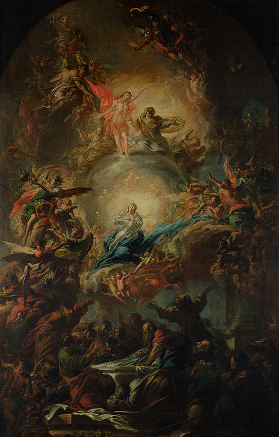 Madonna Painting - The Assumption by Johann Christoph Lischka