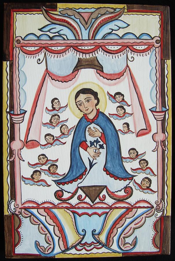Assumption Painting - The Assumption of the Blessed Virgin Mary by Ellen Chavez de Leitner