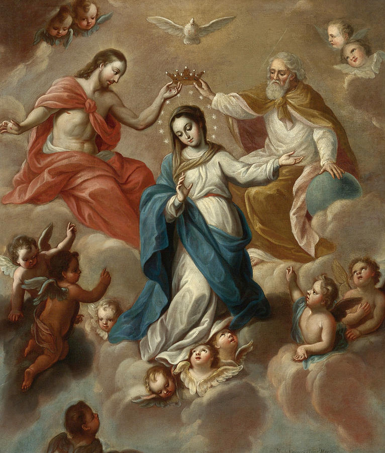 The Assumption of the Virgin Painting by Miguel Cabrera