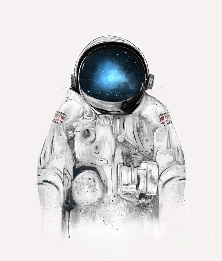 Astronaut Painting - The Astronaut by Bri Buckley