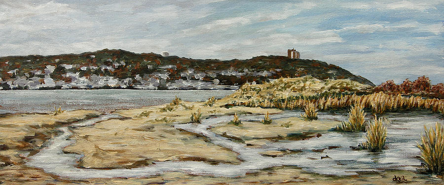 Landscape Painting - the Atlantic Highlands from Sandy Hook by Douglas Keil