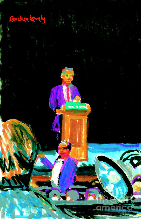 The Auctioneer Painting by Candace Lovely