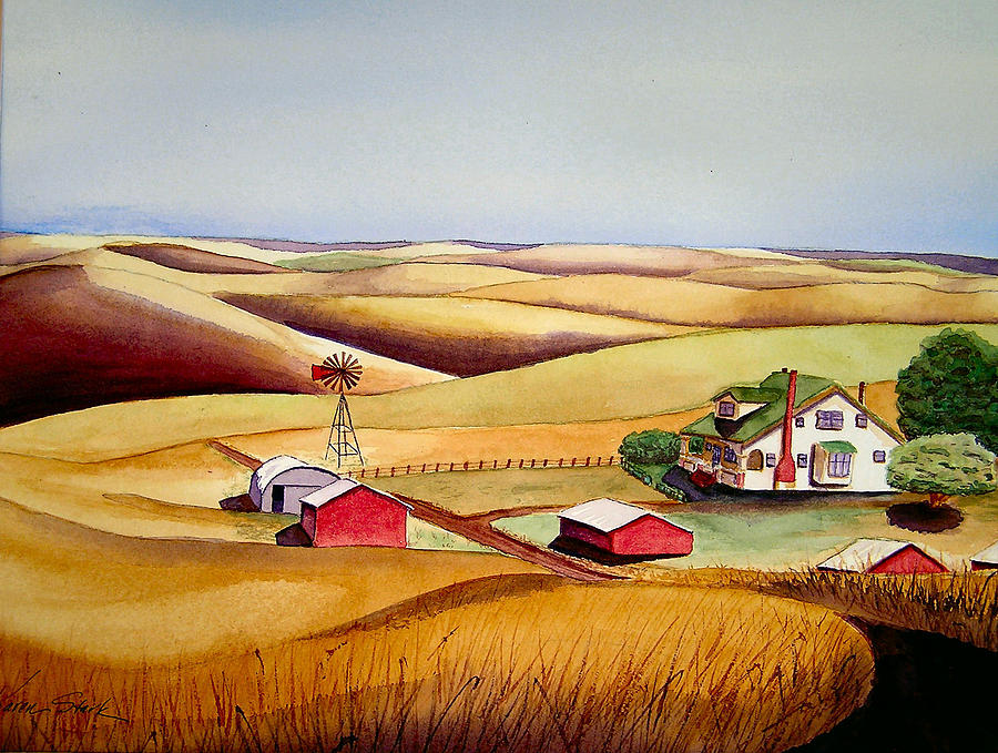 The Aune Farm Painting by Karen Stark