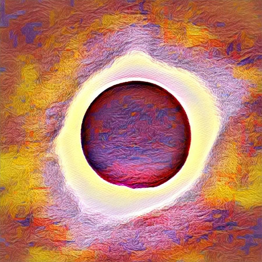 The aura of the eclipse Digital Art by Michael Oceanofwisdom Bidwell