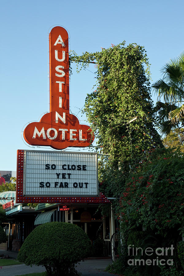 Vintage Photograph - The Austin Motel is a iconic South Congress Establishment by Dan Herron