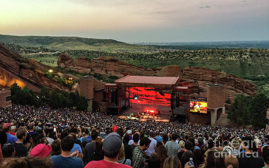The Avett Brothers at Red Rocks Amphitheater Photograph by Robert
