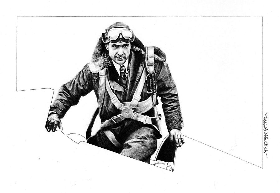 The Aviator Drawing by Thaddeus Daruszka - Fine Art America