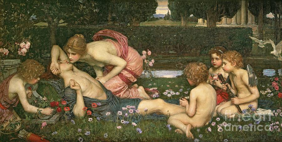 The Awakening of Adonis Painting by John William Waterhouse