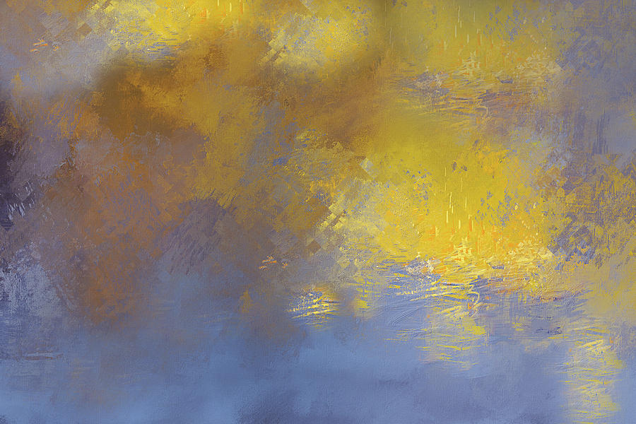 Blue Abstract Mixed Media - The Awakening Of Dawn Abstract by Georgiana Romanovna
