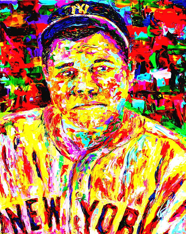 Babe Ruth Painting - The Babe by Mike OBrien