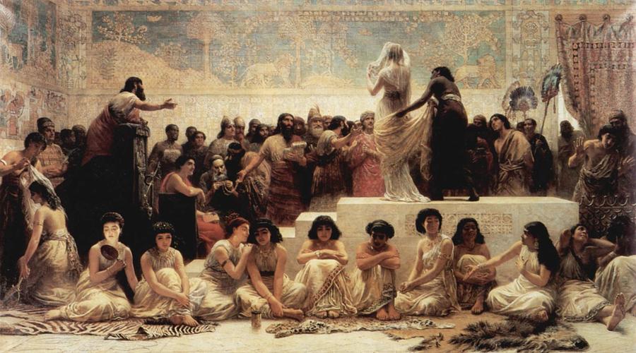 Women Painting - The Babylonian Marriage Market by Edwin Long