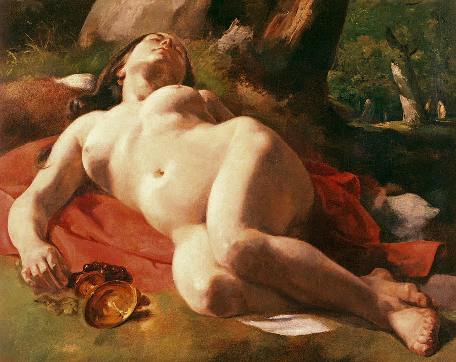 The Bacchante Painting by Gustave Courbet